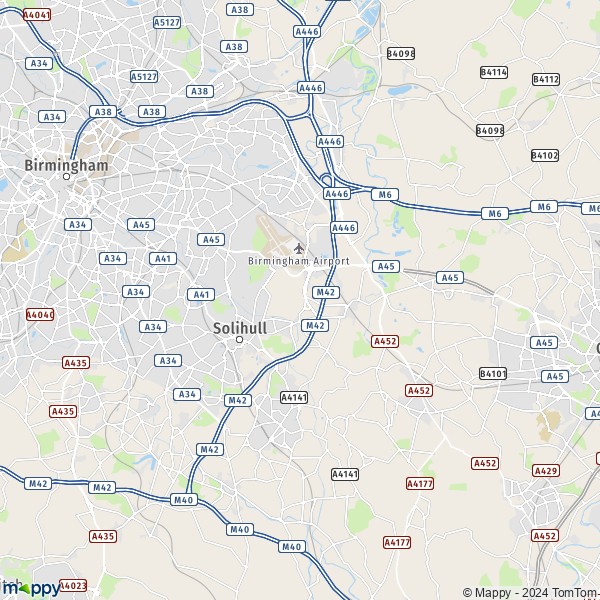 Plattegrond Solihull Kaart Van Solihull En Praktische Info Mappy