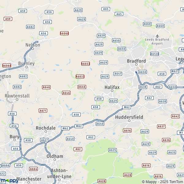 Plattegrond Calderdale: kaart van Calderdale en praktische info - Mappy